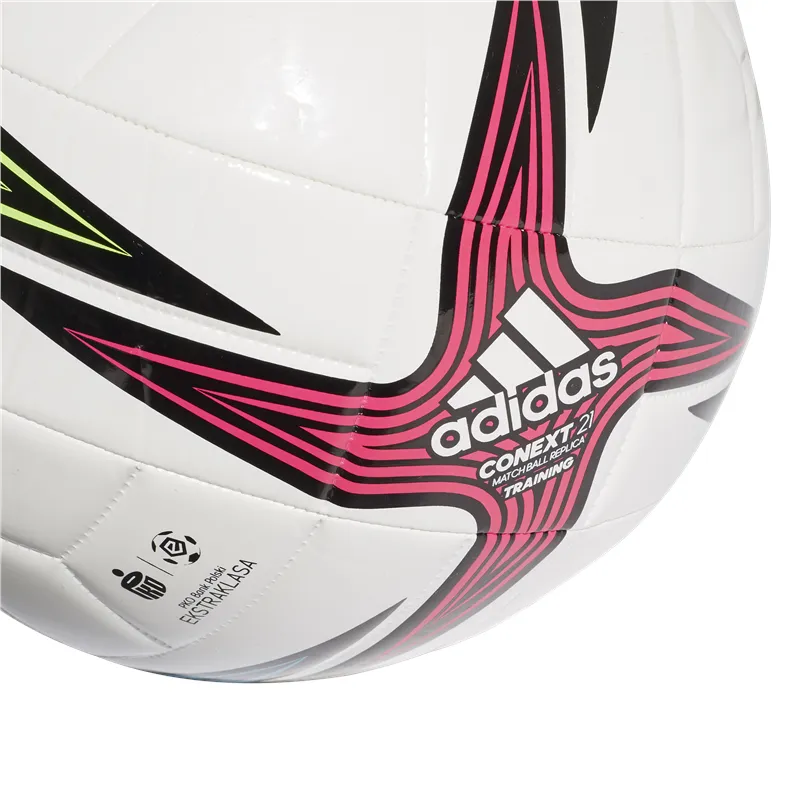 adidas Ekstraklasa Training Football - White/Black/Shock Pink/Signal Green