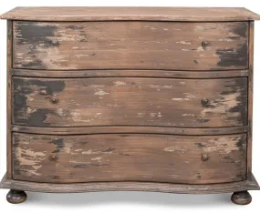 Aged Curved Farmhouse Dresser