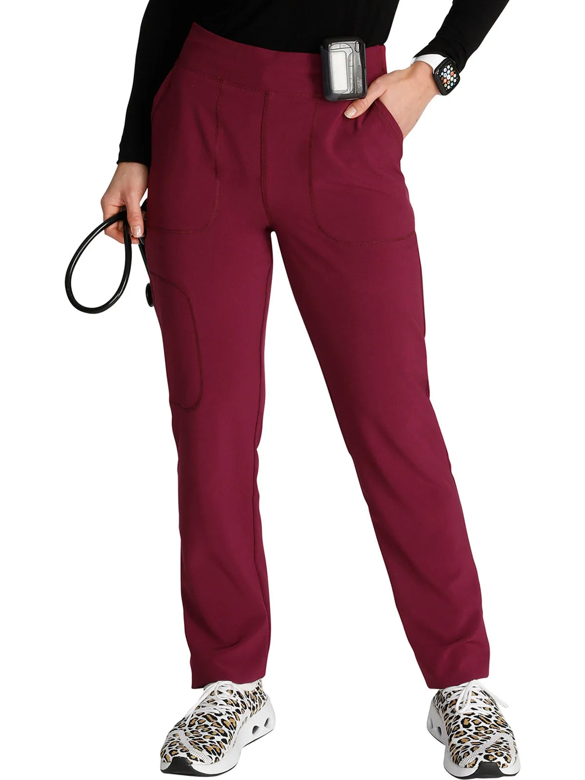 Cherokee - Women's Mid Rise Tapered Leg Cargo Scrub Pant