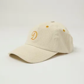 Drake's 'D' Capital Embroidery Corduroy Baseball Cap - Ecru