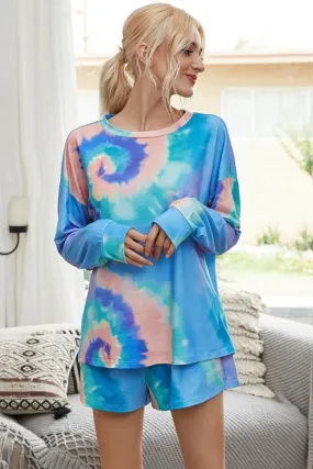 elveswallet Long-Sleeved Shorts Tie-Dye Pajamas