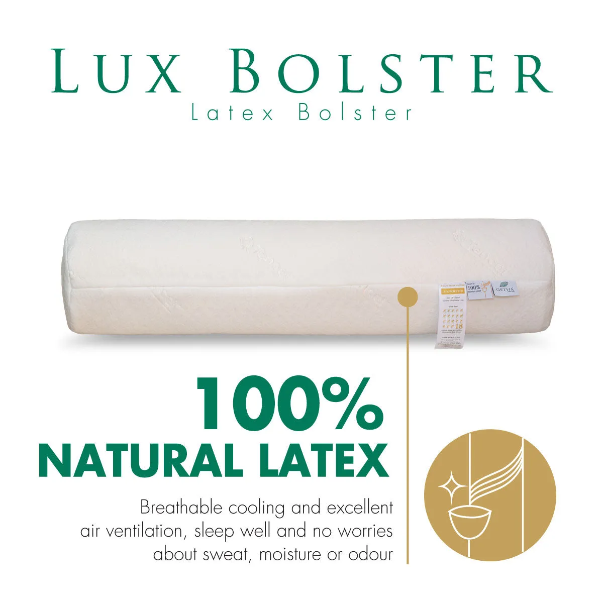 Getha Lux Bolster (100% Natural Latex Bolster)