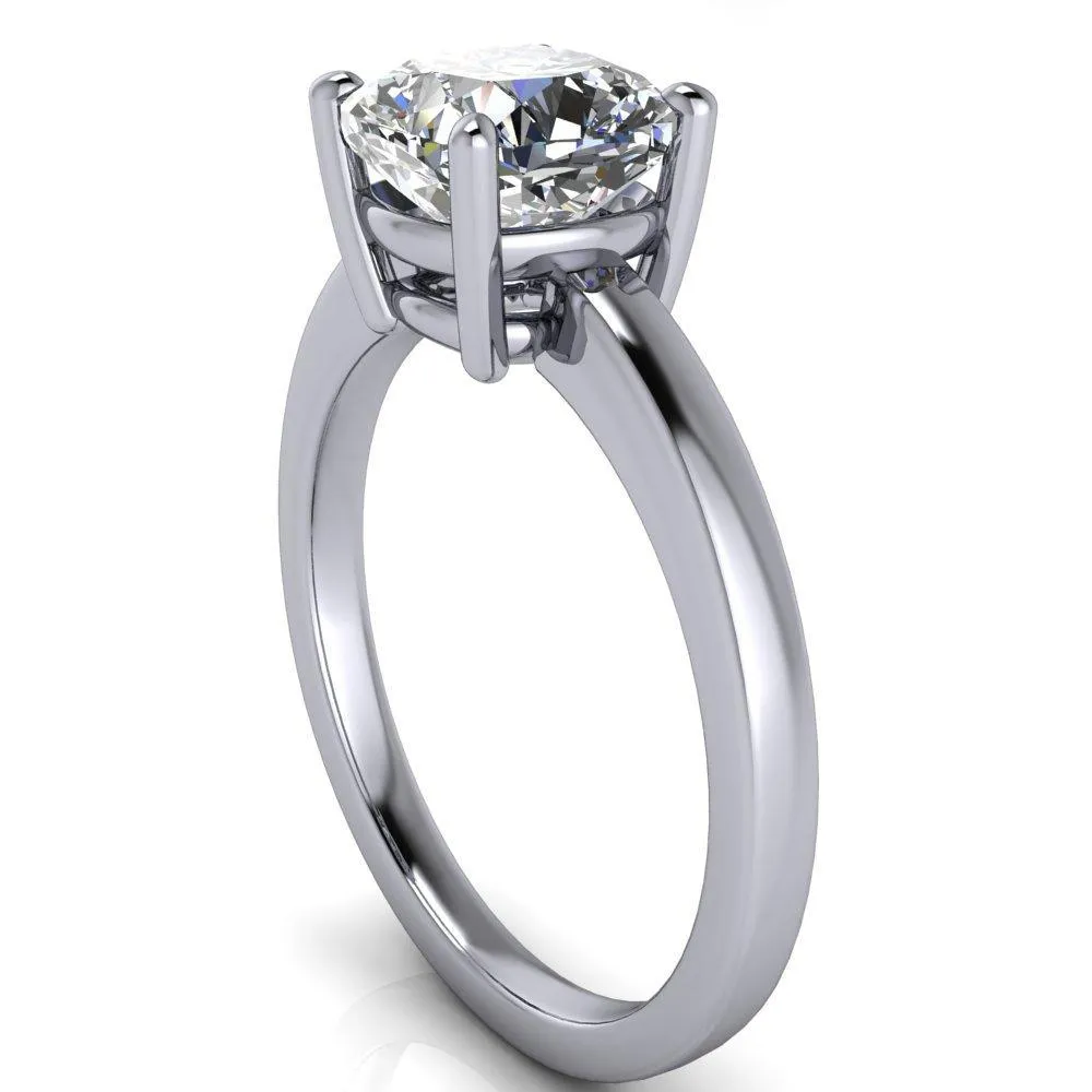 Keegan Cushion Center Stone 4 Prong Engagement Ring