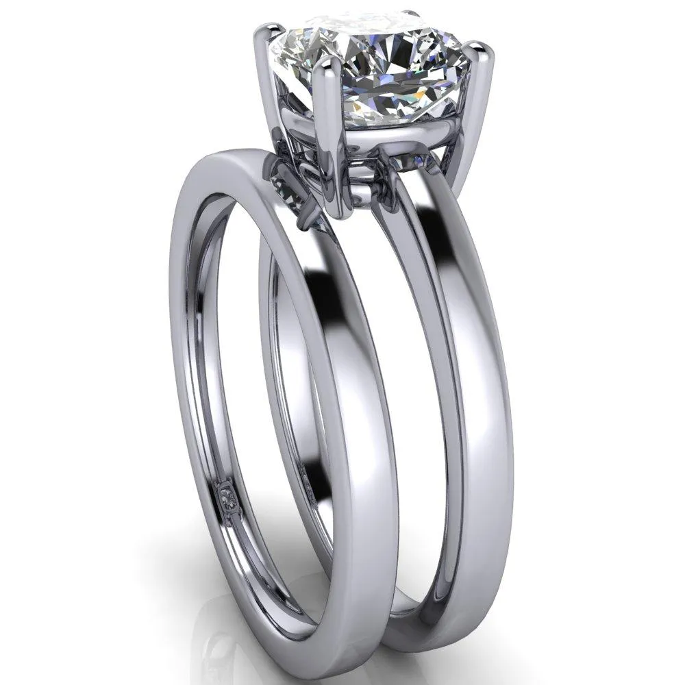 Keegan Cushion Center Stone 4 Prong Engagement Ring