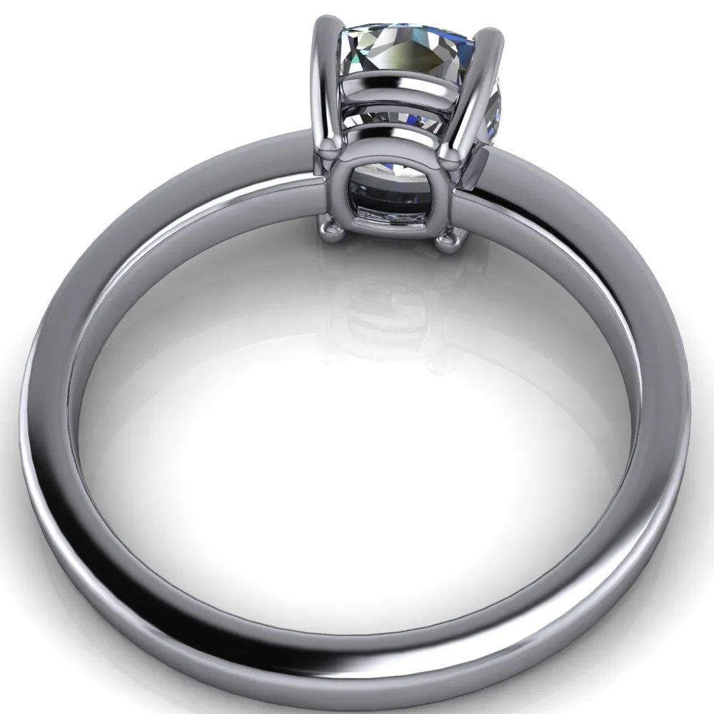 Keegan Cushion Center Stone 4 Prong Engagement Ring