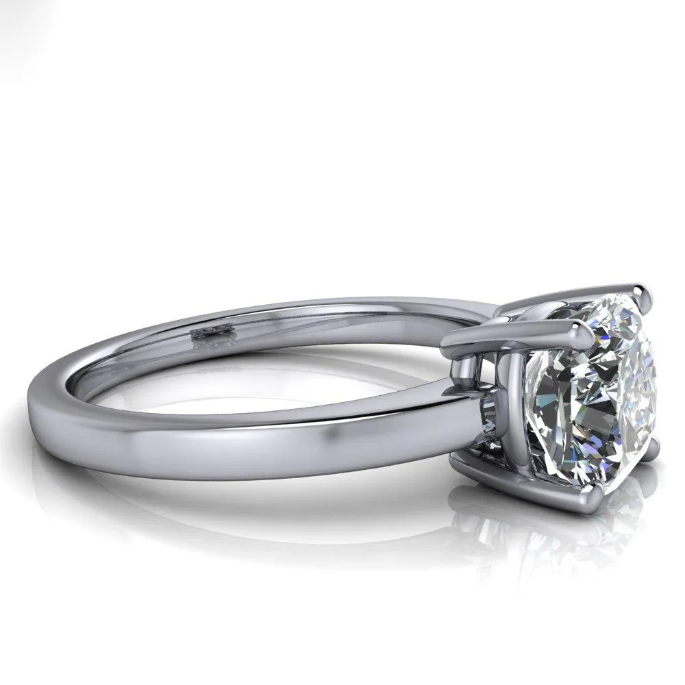 Keegan Cushion Center Stone 4 Prong Engagement Ring