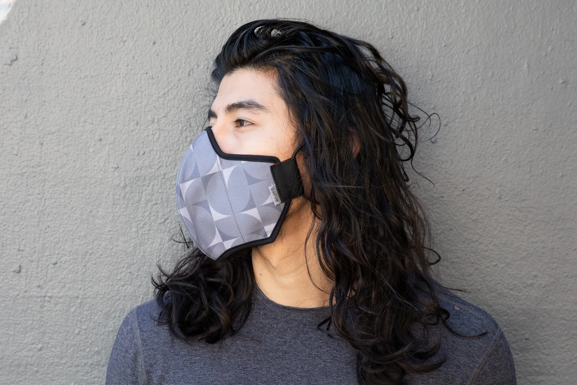 LONG modern shapes cotton MASK