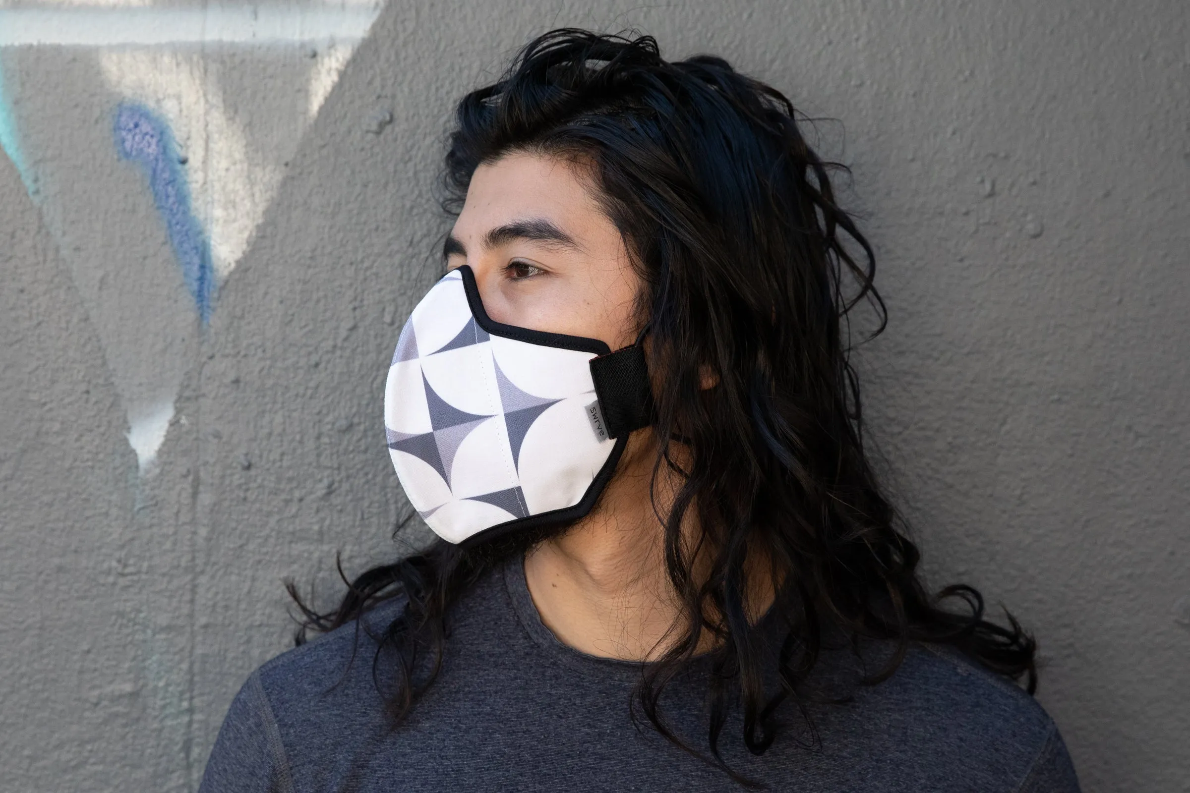 LONG modern shapes cotton MASK