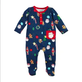 Mudpie Navy Ornament Baby Sleeper