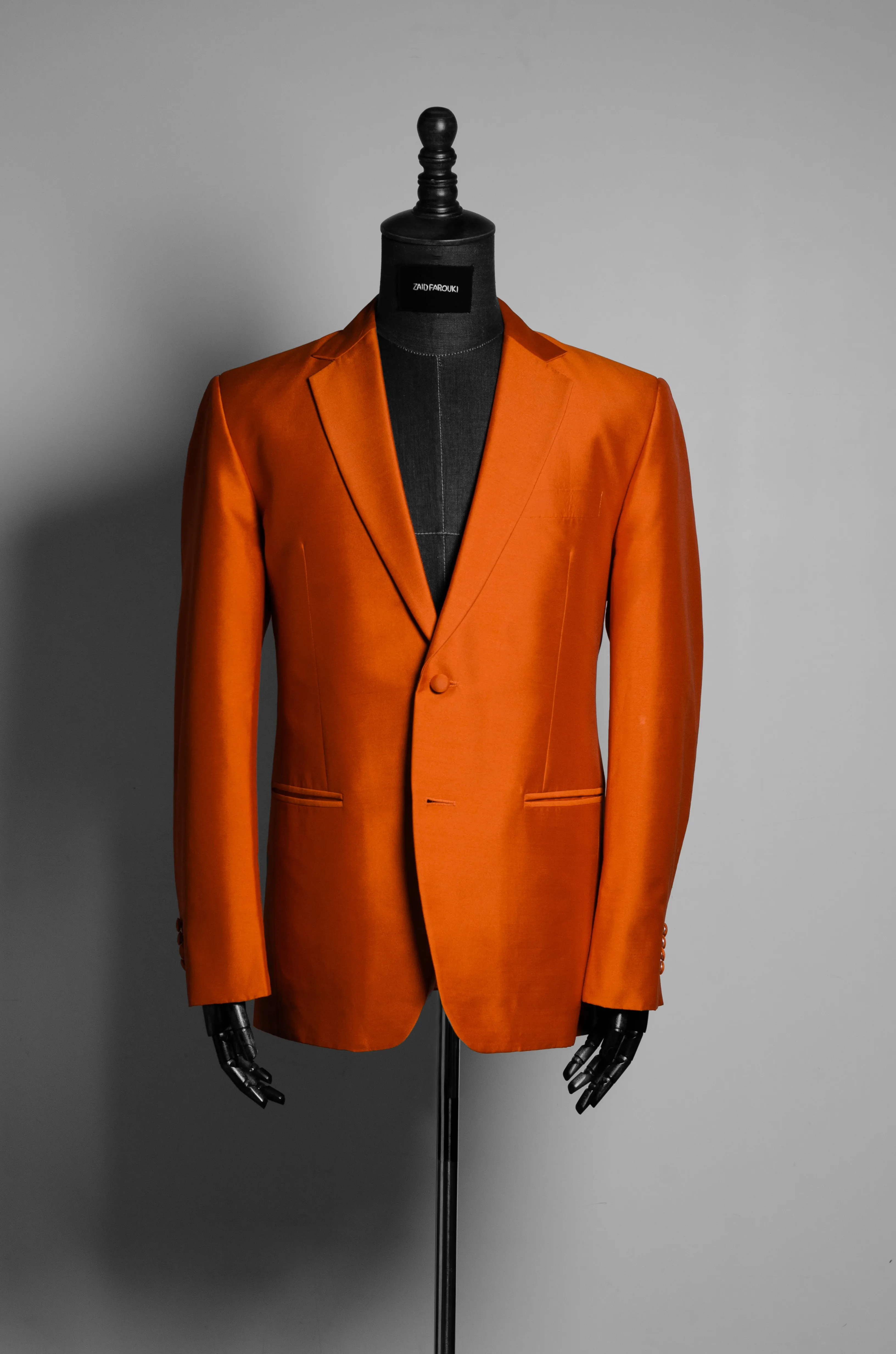 Orange Silk Suit