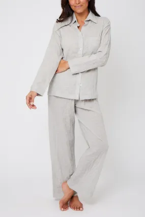 Organic Japanese Cotton Pajama Set-Grey