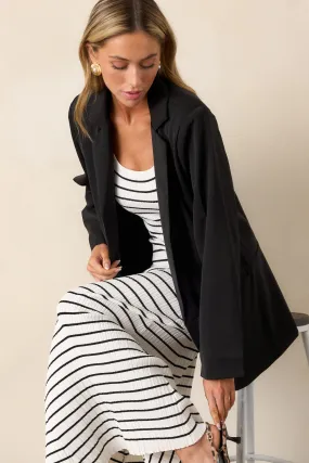 Radiant Horizons Black Oversized Blazer