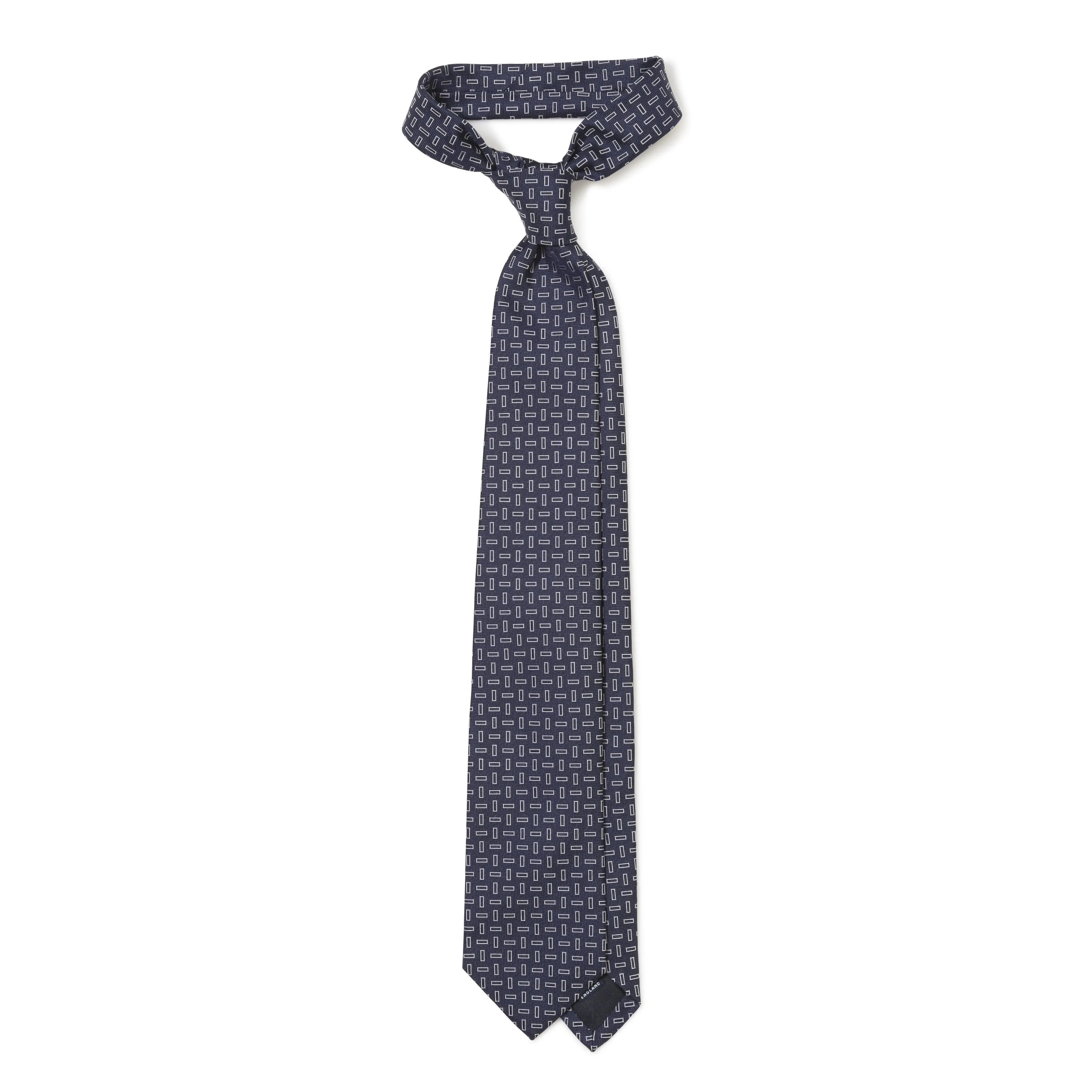 Silk Jacquard Rectangle Motif Tie