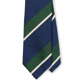 Silk Mogador Multi Stripe Tipped Tie