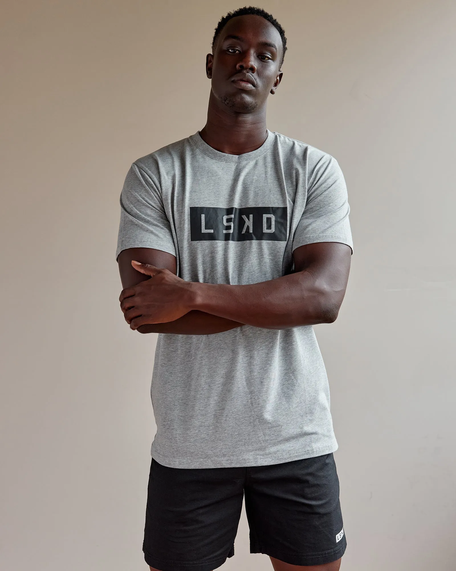 Strength FLXCotton Tee - Lt Grey Marl