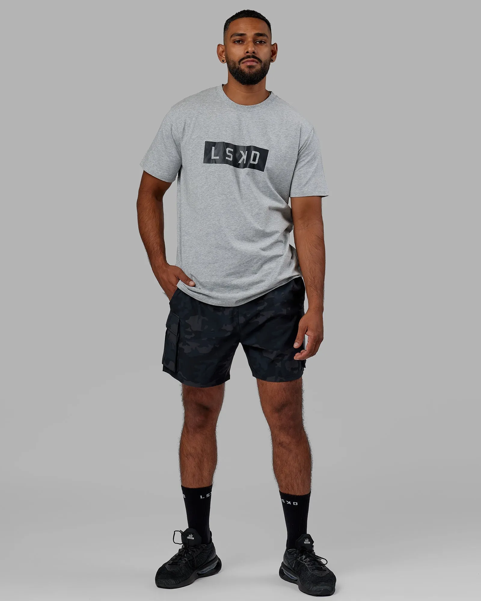 Strength FLXCotton Tee - Lt Grey Marl