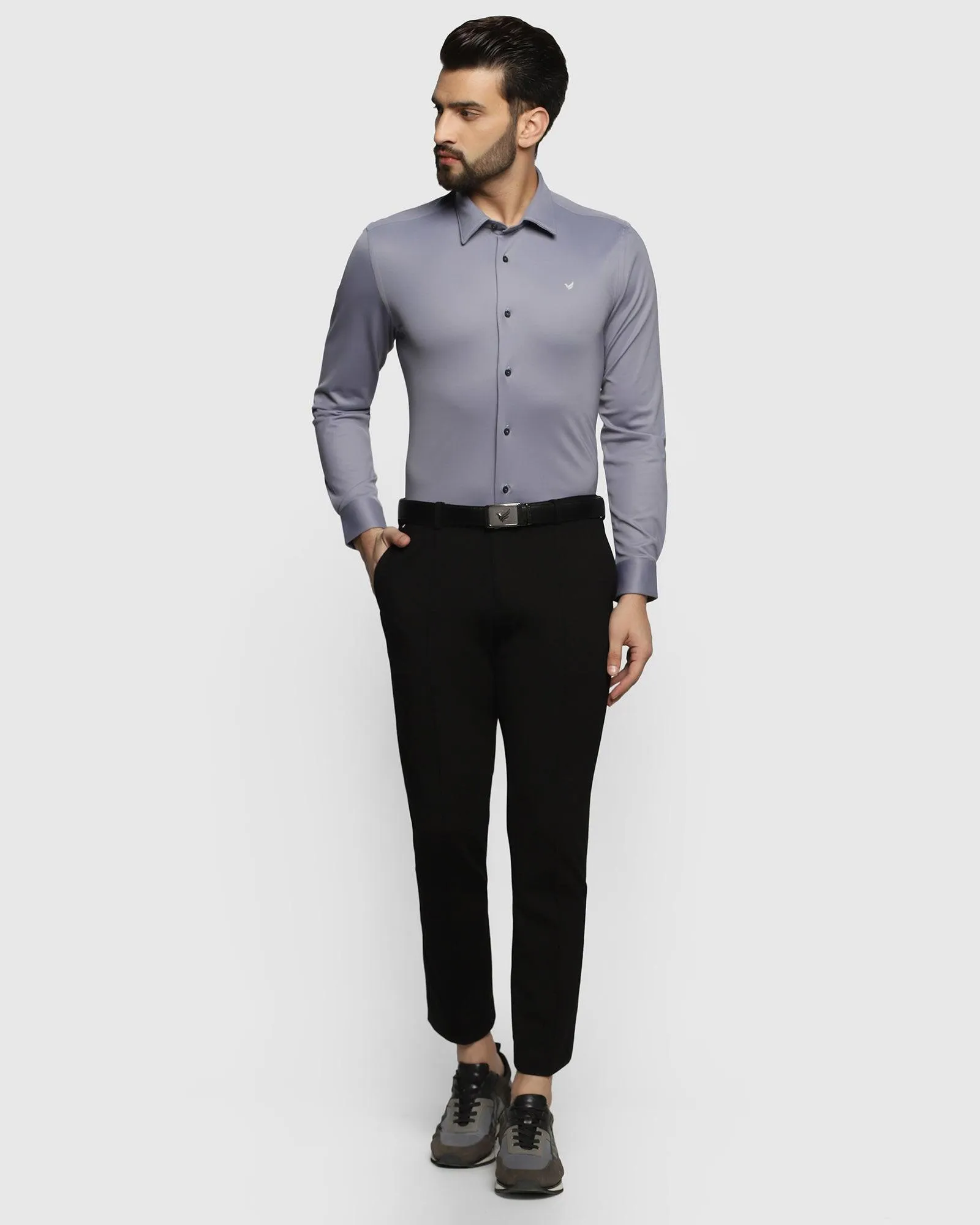 TechPro Formal Grey Solid Shirt - Payback