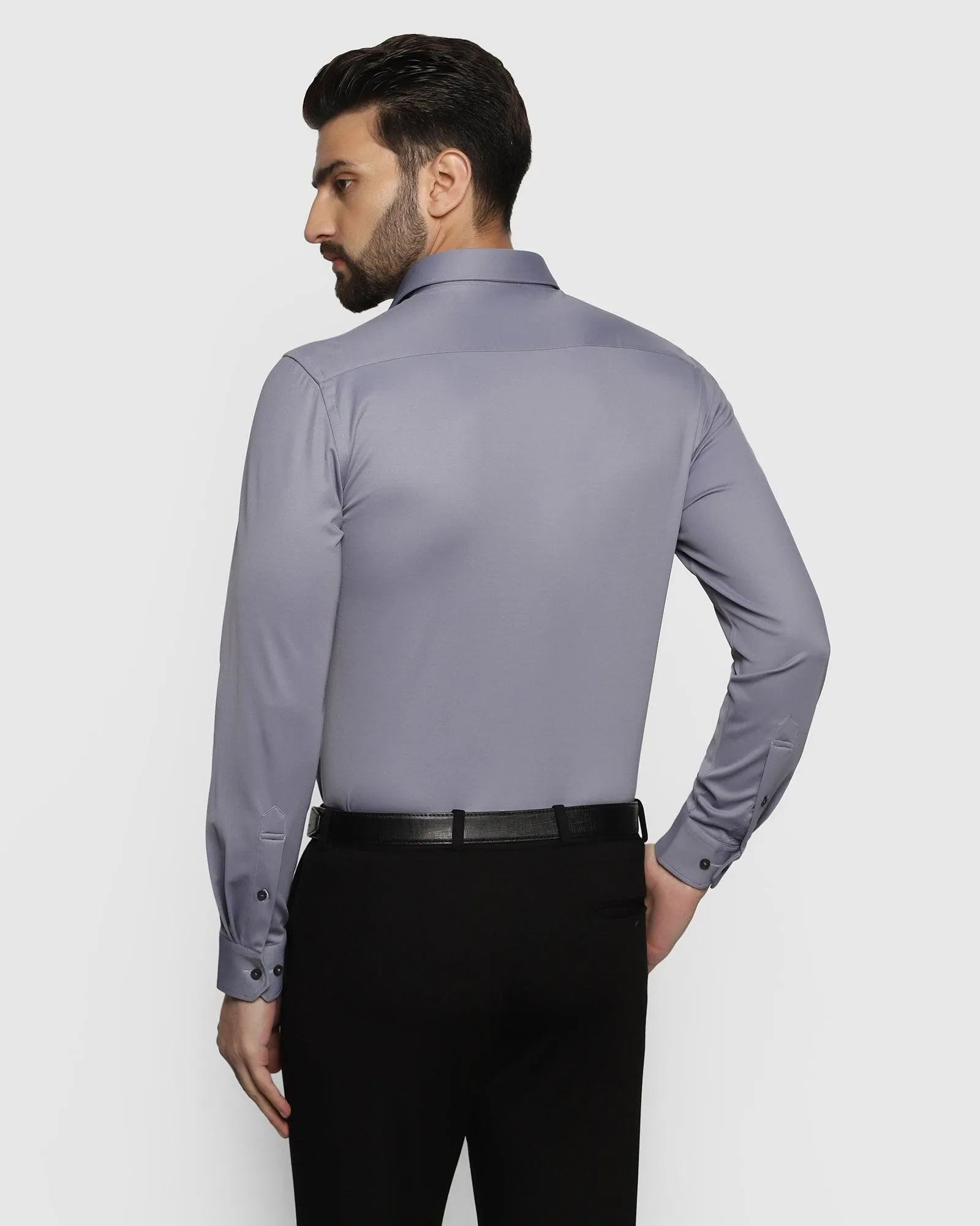 TechPro Formal Grey Solid Shirt - Payback