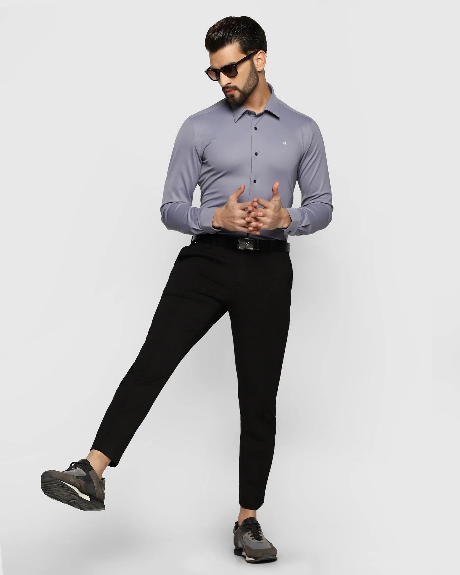 TechPro Formal Grey Solid Shirt - Payback