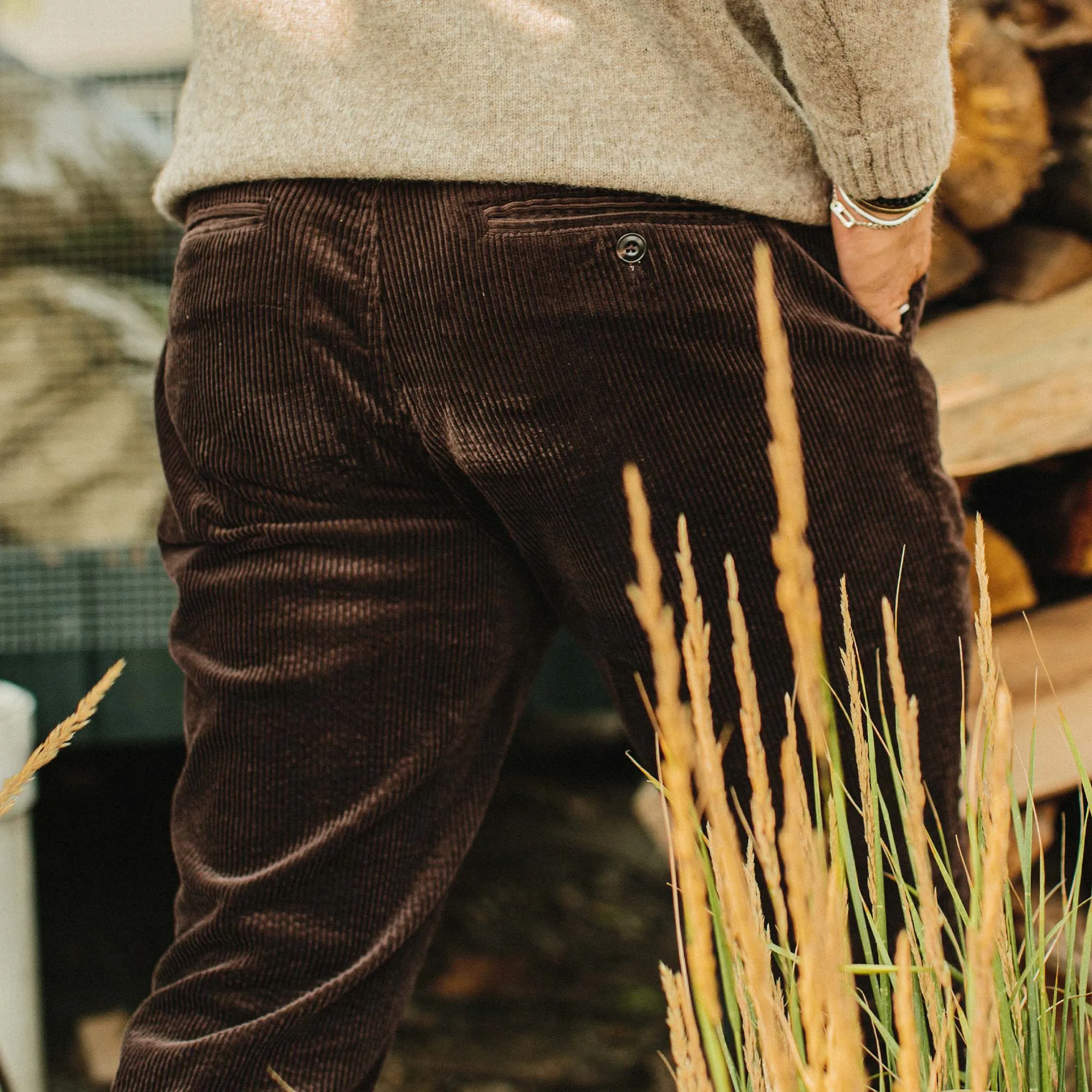 The Democratic Foundation Pant in Espresso Cord