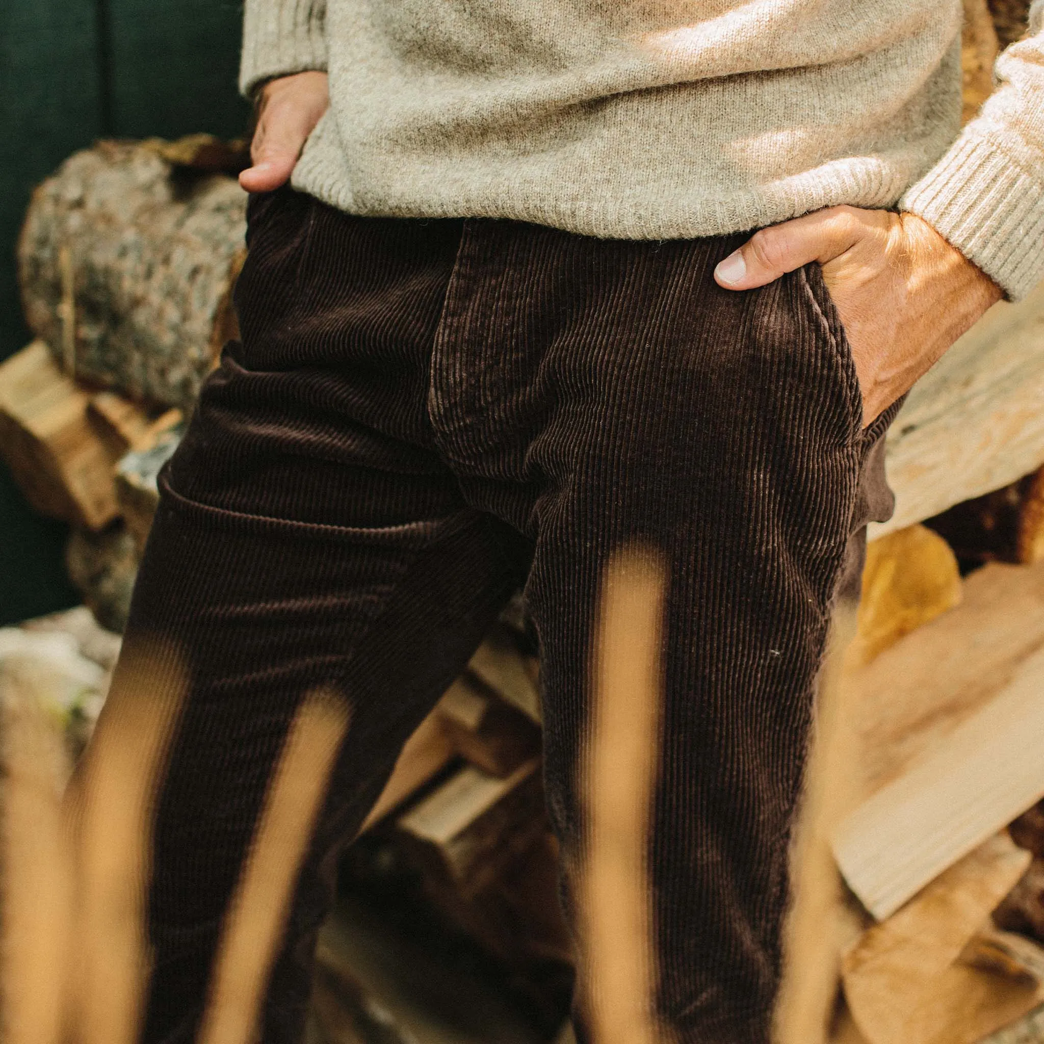 The Democratic Foundation Pant in Espresso Cord