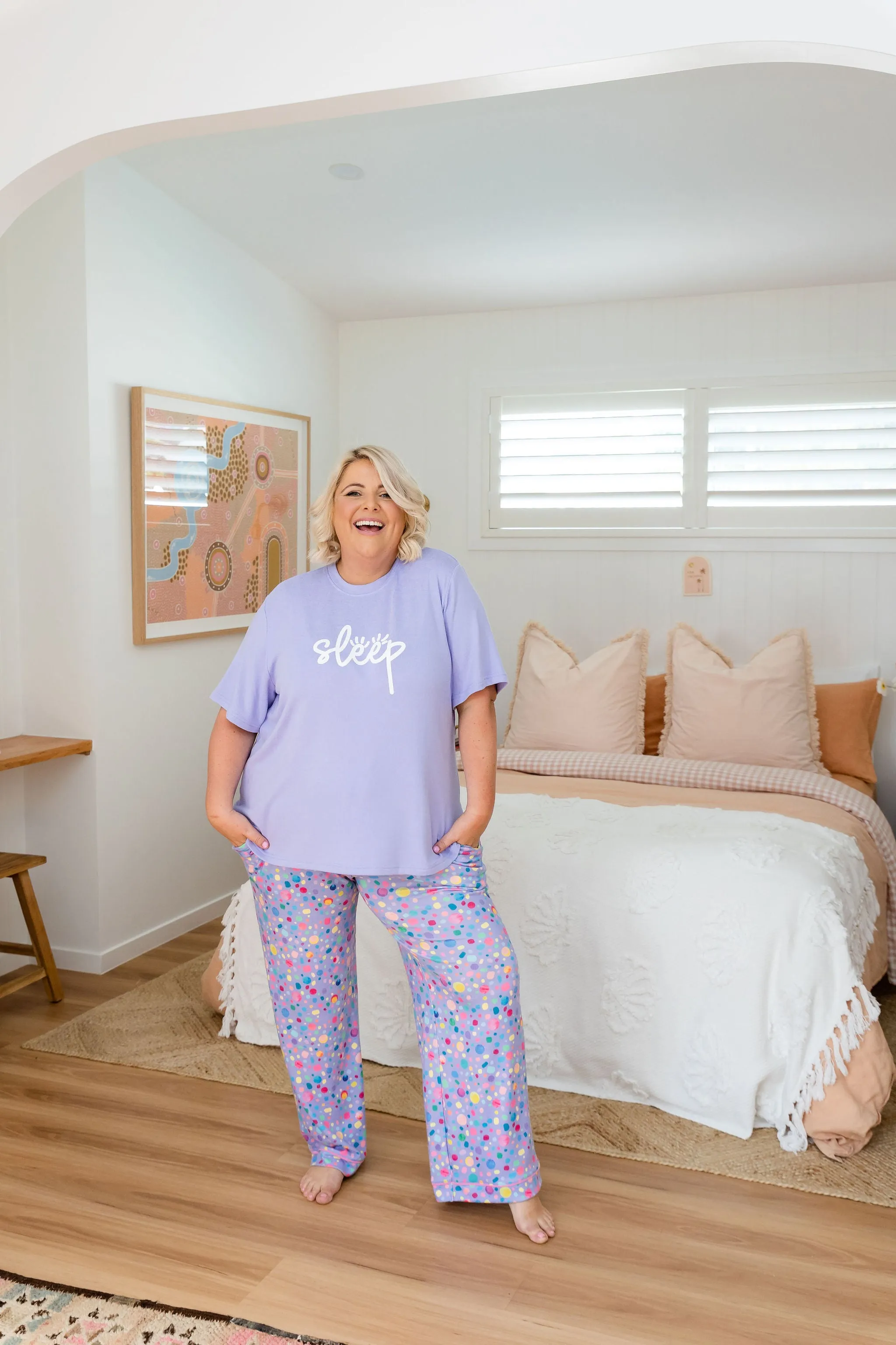 Wink Tee & Pants in Lilac Pebble